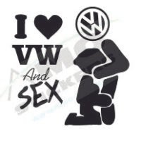 Sticker Auto Iove VW and Sex