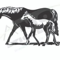 Sticker Auto Horses