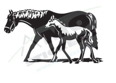 Sticker Auto Horses