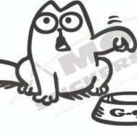 Sticker Auto Cat hungry2