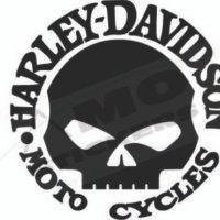 Sticker Auto Skull Harley