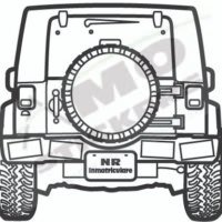 sticker auto back jeep