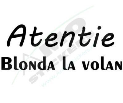 Sticker Auto Atentie Blonda la Volan