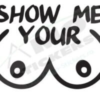 Sticker Auto Show me your boobs