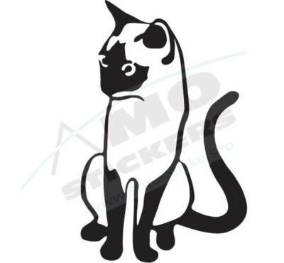 Sticker Auto Pisica Siameza