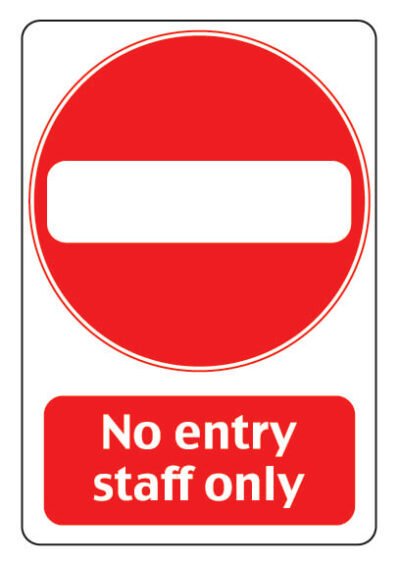 Sticker de Atentionare Nu intrati/No Entry