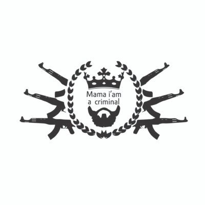 Sticker luneta Mama I am a Criminal