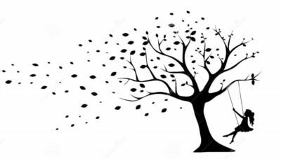 Sticker Decorativ Copac frunze cazute