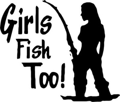 Sticker Auto Girls fish too