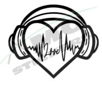 Sticker Auto Music love 2