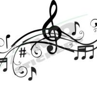 Sticker Auto Note Music