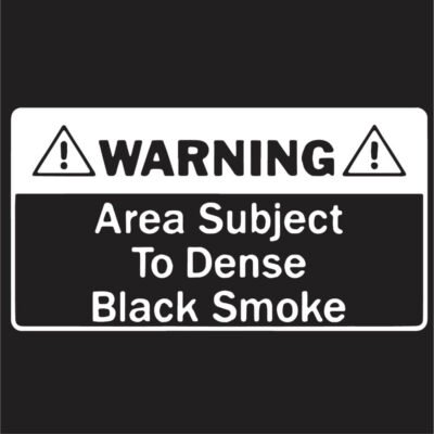 Sticker auto Warning Black Smoke
