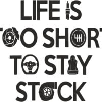 Sticker Auto Life is too Short