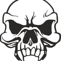 Sticker Auto Vampire Skull