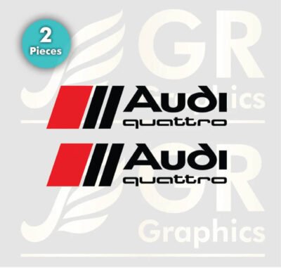 Sticker Auto Audi quattro praguri