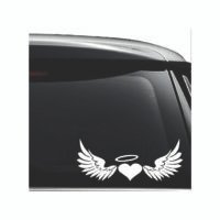 Sticker Auto Inger inima si aripi