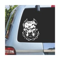 Sticker auto Pitbull rau