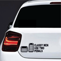 Sticker auto Classi men use 2 pedals