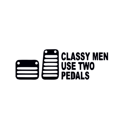 Sticker auto Classi men use 2 pedals