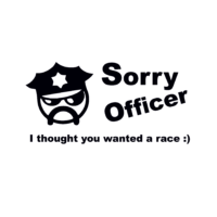 Sticker auto Sorry officer