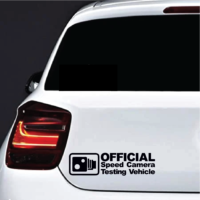 Sticker auto Speed camera testing vehicle