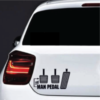 Sticker auto The man pedals