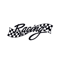 Sticker auto Racing Flag