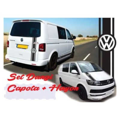 Set 2 Dungi Capota + Spate Sticker Autocolant Volkswagen T4, T5, T6, vw Caravelle