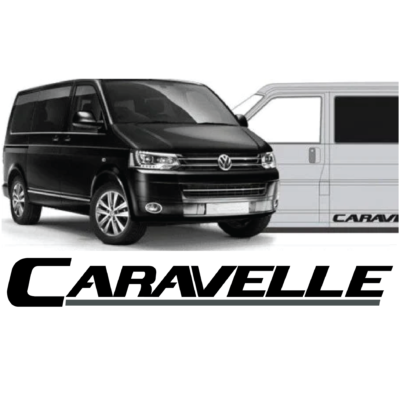 Set 2 buc stickere laterale Volkswagen Transporter Caravelle 100cm