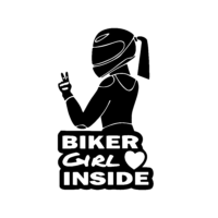 Sticker Auto Biker Girl Inside 2