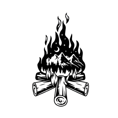 Sticker Mountain Bonfire Adventure Camping