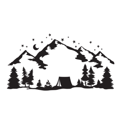 Sticker Adventure TentMountains
