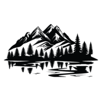 Sticker Camping , Munti , Natura