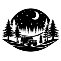 Off road camping forest