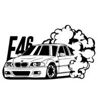 Sticker auto BMW e46 Smoke