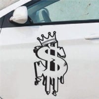 Sticker auto Dolar $ King