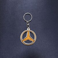 Breloc Auto Mercedes Premium 3D din Lemn, Decupat Laser