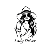 Sticker Auto Fete Lady Driver