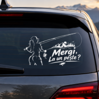Sticker Pescari „Mergi la un pește?”