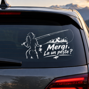 Sticker Pescari „Mergi la un pește?”